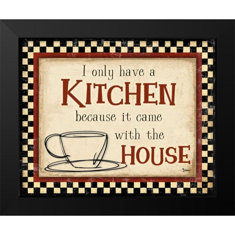 Kitchen House Black Modern Wood Framed Art Print by Stimson, Diane