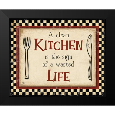 Kitchen Life Black Modern Wood Framed Art Print by Stimson, Diane