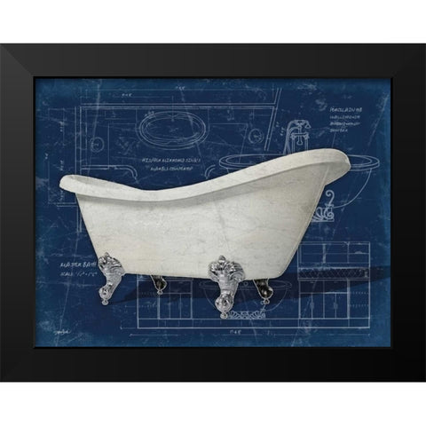 Bath Blues 2 Black Modern Wood Framed Art Print by Stimson, Diane