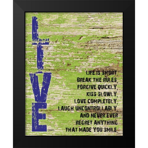 Live Grunge PF Black Modern Wood Framed Art Print by Stimson, Diane