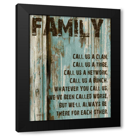 Family Grunge 3 Black Modern Wood Framed Art Print by Stimson, Diane
