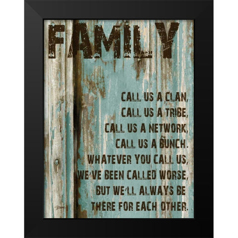 Family Grunge 3 Black Modern Wood Framed Art Print by Stimson, Diane