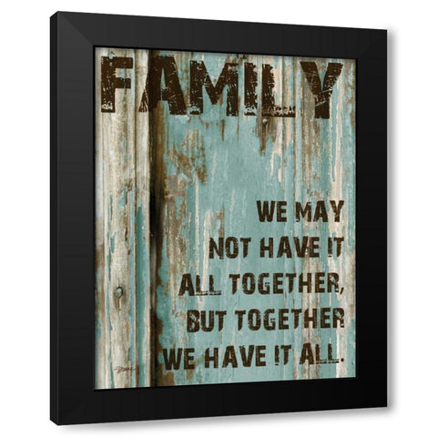 Family Grunge 4 Black Modern Wood Framed Art Print with Double Matting by Stimson, Diane
