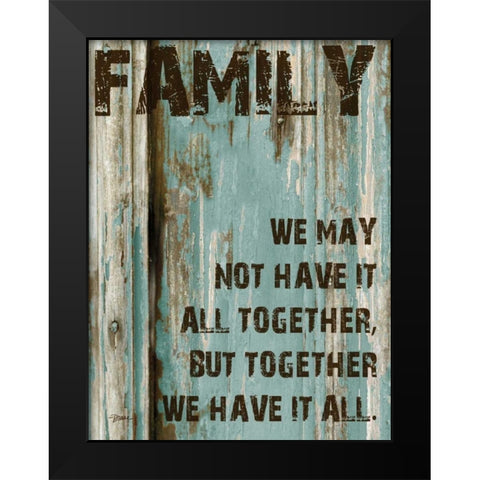 Family Grunge 4 Black Modern Wood Framed Art Print by Stimson, Diane