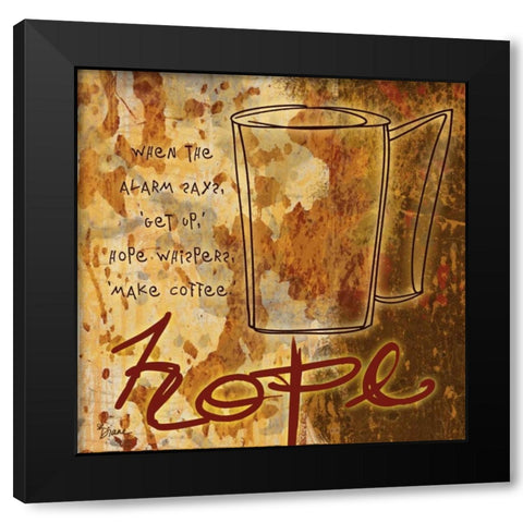 Hope Coffee Black Modern Wood Framed Art Print with Double Matting by Stimson, Diane