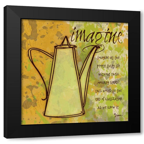 Imagine Carafe Black Modern Wood Framed Art Print by Stimson, Diane