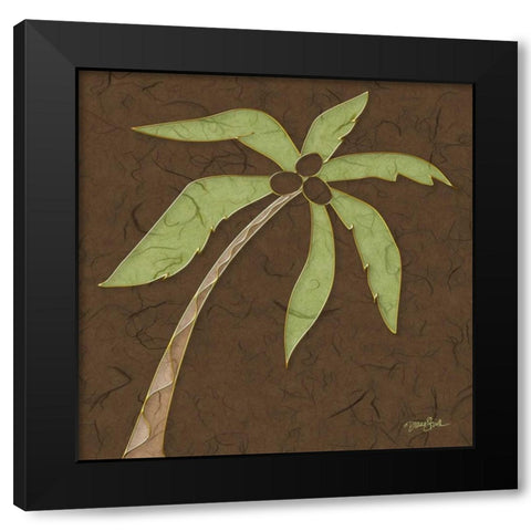 Palm 1 Black Modern Wood Framed Art Print with Double Matting by Stimson, Diane