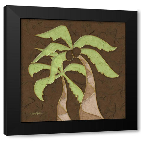 Palm Black Modern Wood Framed Art Print with Double Matting by Stimson, Diane