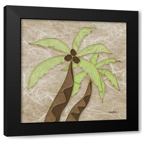 Calm Palm Black Modern Wood Framed Art Print by Stimson, Diane