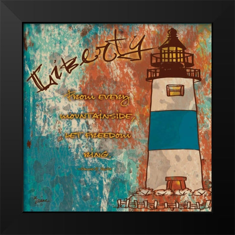 Lighthouse 2 Black Modern Wood Framed Art Print by Stimson, Diane