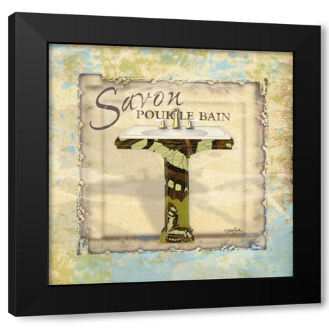 Sink Papillon Black Modern Wood Framed Art Print with Double Matting by Stimson, Diane