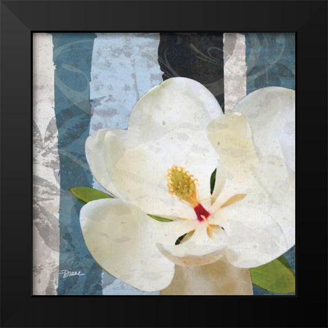 Magnolia Blues Black Modern Wood Framed Art Print by Stimson, Diane