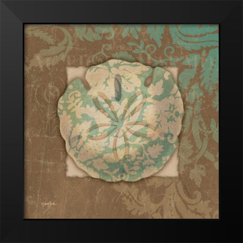 Damask Shell 2 Black Modern Wood Framed Art Print by Stimson, Diane