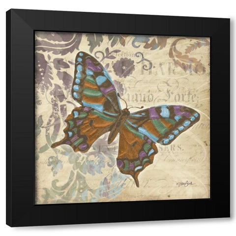 Bfly Harmony 1 Black Modern Wood Framed Art Print by Stimson, Diane