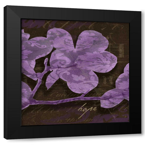 Magnolia Hope Black Modern Wood Framed Art Print with Double Matting by Stimson, Diane