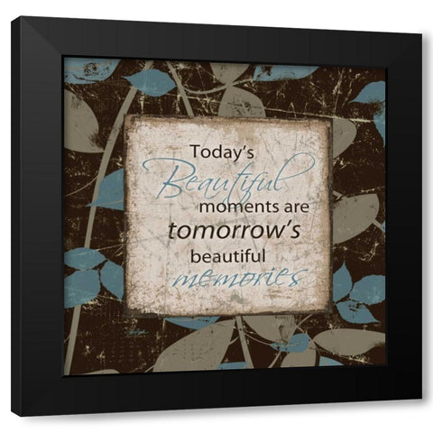 Leafy Beautiful Black Modern Wood Framed Art Print with Double Matting by Stimson, Diane