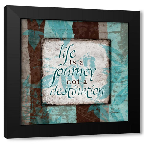 Aqua Journey Black Modern Wood Framed Art Print by Stimson, Diane