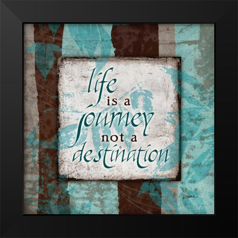 Aqua Journey Black Modern Wood Framed Art Print by Stimson, Diane