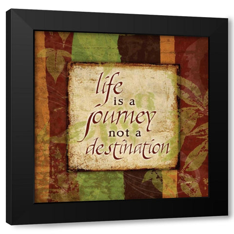 Spice Journey Black Modern Wood Framed Art Print with Double Matting by Stimson, Diane