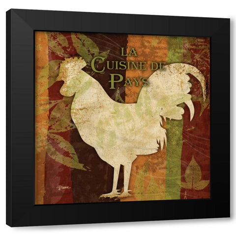 Spice Rooster 2 Black Modern Wood Framed Art Print by Stimson, Diane