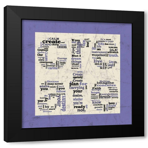 Create Purple Black Modern Wood Framed Art Print by Stimson, Diane