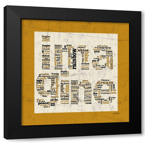 Imagine Brown Black Modern Wood Framed Art Print by Stimson, Diane