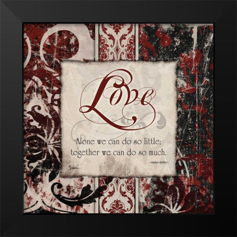 Love Keller Black Modern Wood Framed Art Print by Stimson, Diane