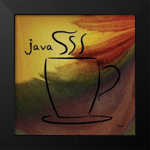 Java Black Modern Wood Framed Art Print by Stimson, Diane