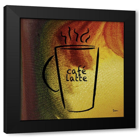 Cafe Latte Black Modern Wood Framed Art Print with Double Matting by Stimson, Diane