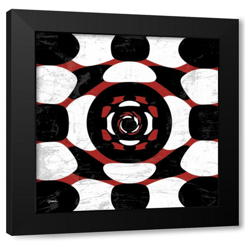 Warped Eggs 2 Black Modern Wood Framed Art Print with Double Matting by Stimson, Diane