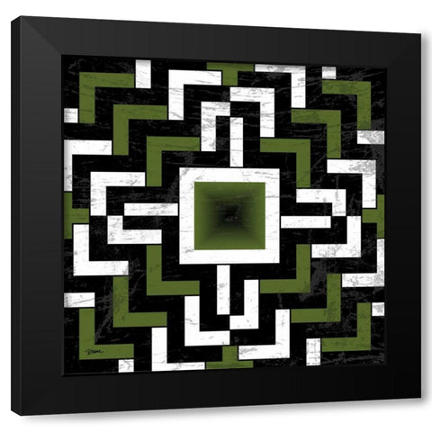 Stepped Up Black Modern Wood Framed Art Print by Stimson, Diane