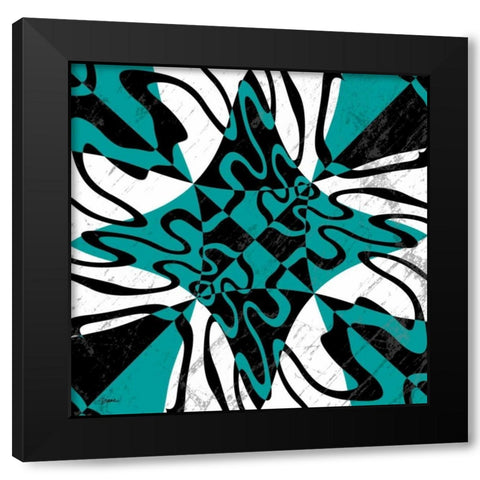 Rorschach 2 Black Modern Wood Framed Art Print by Stimson, Diane