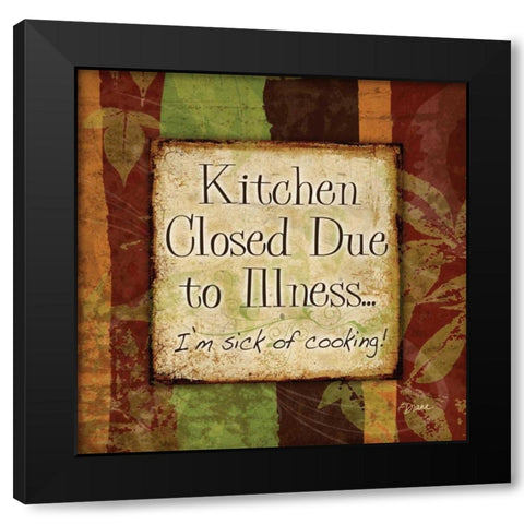Spice Kitchen Closed Black Modern Wood Framed Art Print by Stimson, Diane