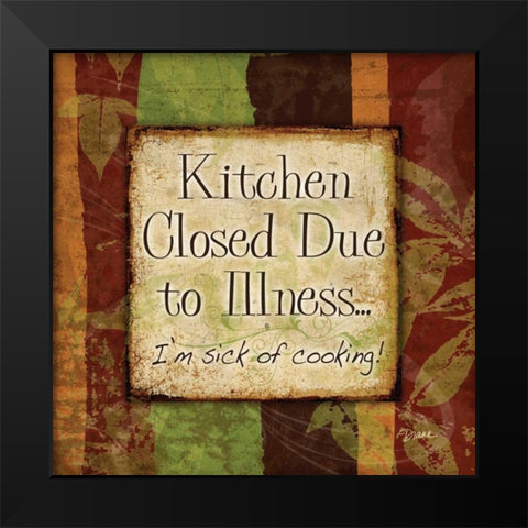 Spice Kitchen Closed Black Modern Wood Framed Art Print by Stimson, Diane