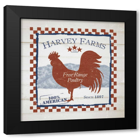 Harvey Farms Poultry Black Modern Wood Framed Art Print with Double Matting by Stimson, Diane