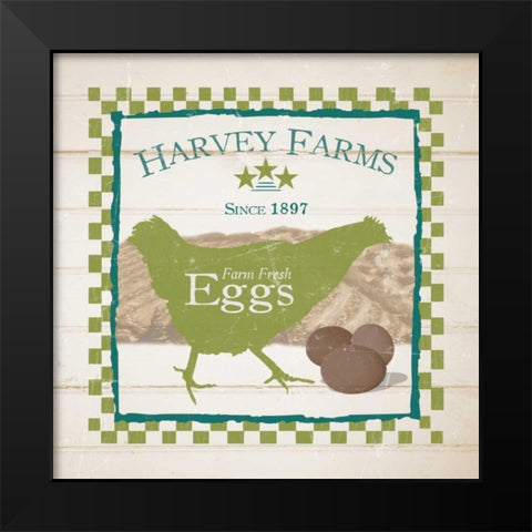 Harvey Farms Eggs Black Modern Wood Framed Art Print by Stimson, Diane