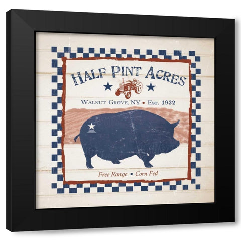 Half Pint Acres Black Modern Wood Framed Art Print by Stimson, Diane