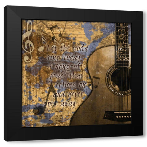 Rock Poetry 2 Black Modern Wood Framed Art Print with Double Matting by Stimson, Diane