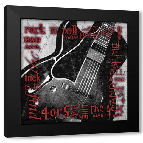 Rock Roth Red Black Modern Wood Framed Art Print with Double Matting by Stimson, Diane