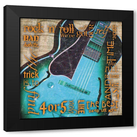 Rock Roth Blue Black Modern Wood Framed Art Print with Double Matting by Stimson, Diane