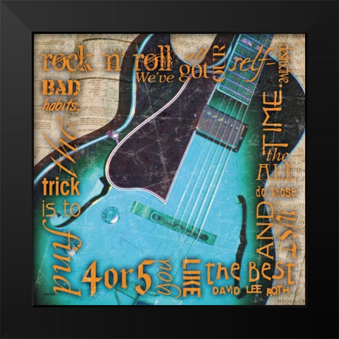 Rock Roth Blue Black Modern Wood Framed Art Print by Stimson, Diane