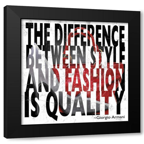 Fashion Armani Black Modern Wood Framed Art Print by Stimson, Diane