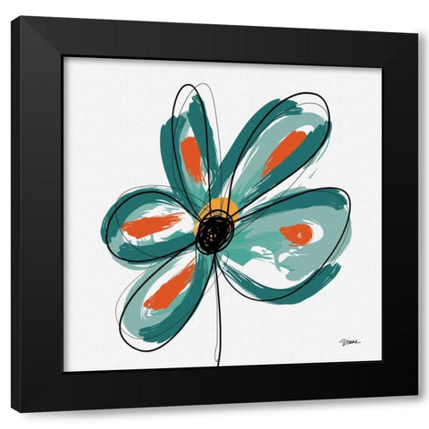 Gerber Funk 1 Black Modern Wood Framed Art Print with Double Matting by Stimson, Diane