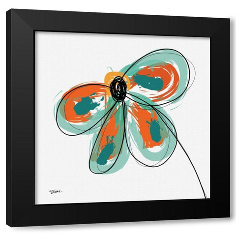 Gerber Funk 2 Black Modern Wood Framed Art Print with Double Matting by Stimson, Diane