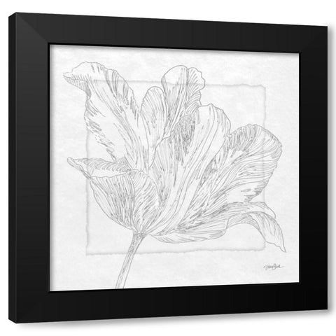 Tulipa 2 Black Modern Wood Framed Art Print by Stimson, Diane