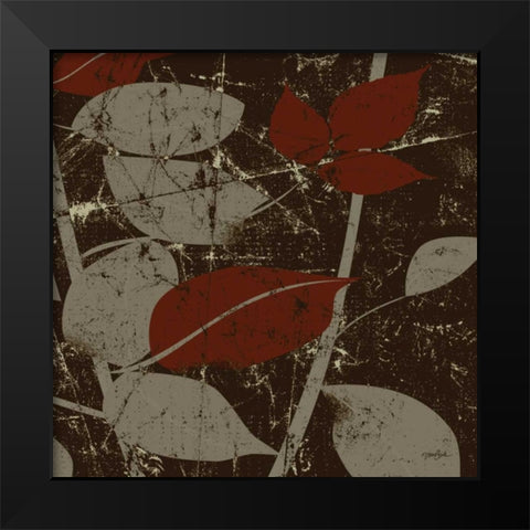 Leafy Autumn 4 Black Modern Wood Framed Art Print by Stimson, Diane