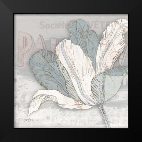 Saumur Fleur 1 Black Modern Wood Framed Art Print by Stimson, Diane