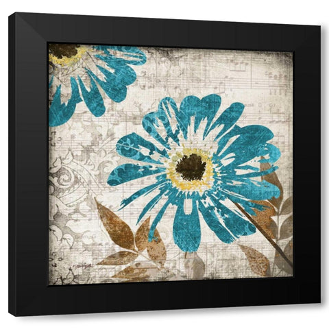 Flora Symphony 1 Black Modern Wood Framed Art Print by Stimson, Diane