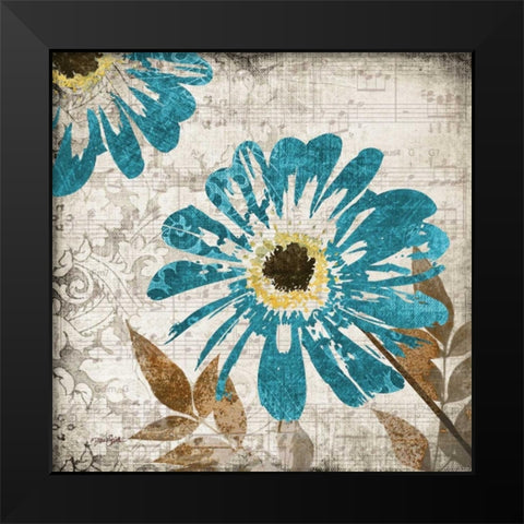 Flora Symphony 1 Black Modern Wood Framed Art Print by Stimson, Diane