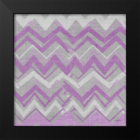 Orchid Gray Stripes 2 Black Modern Wood Framed Art Print by Stimson, Diane